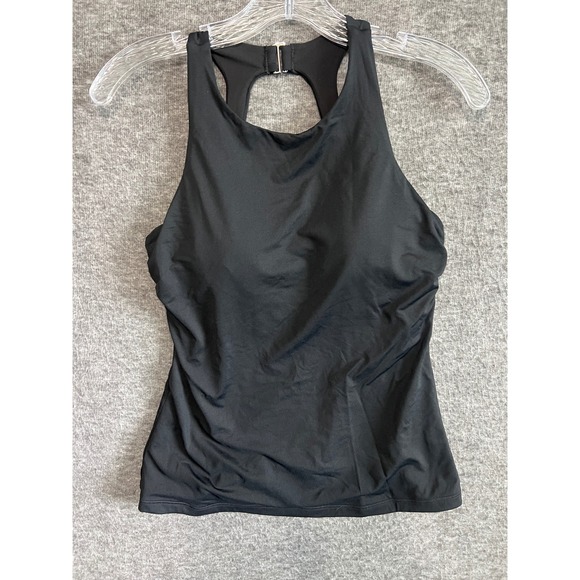 Athleta Other - Athleta Black High Neck Racerback Tankini Swim Top 34B/C